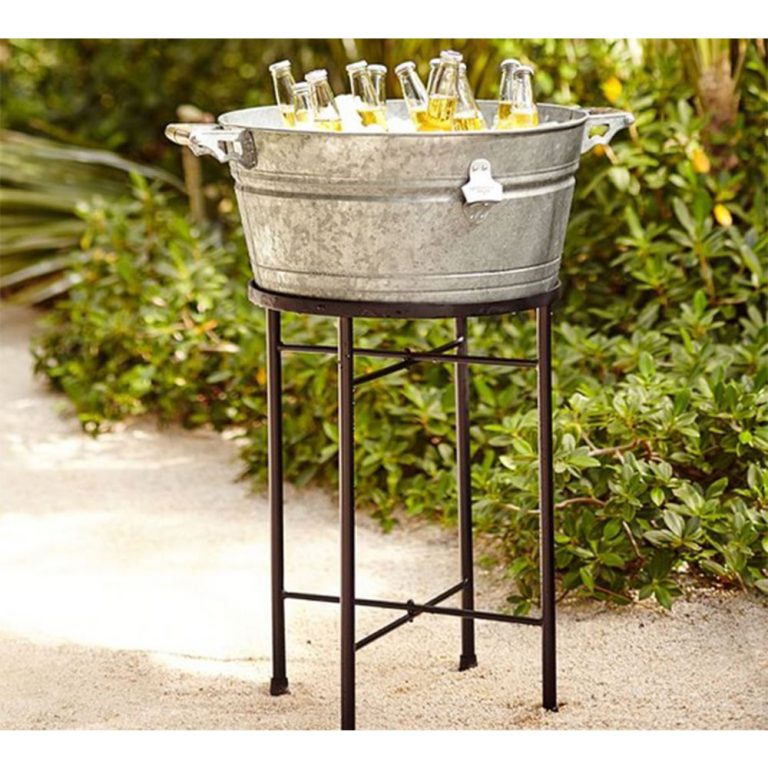 Galvanized Beverage Tub with Stand Trailer Events
